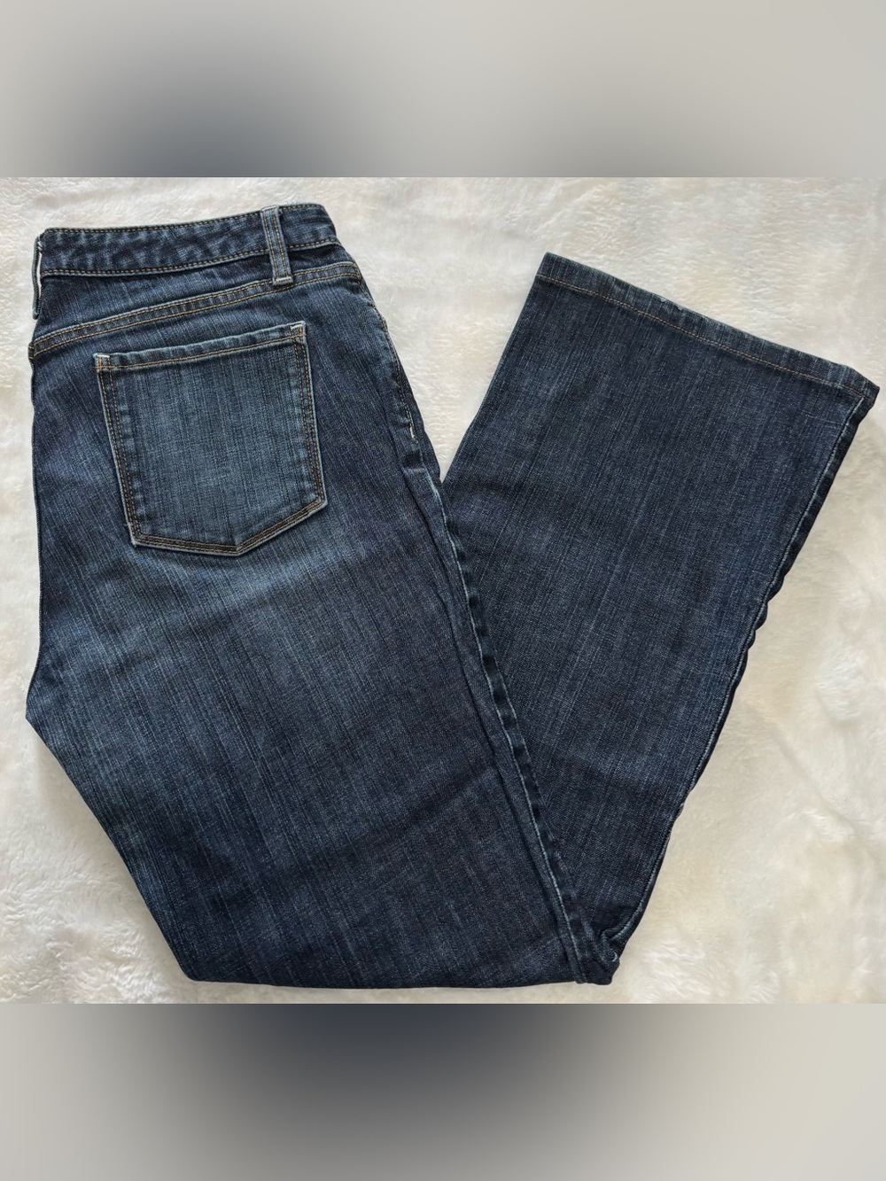 Banana Republic Bootcut Premium Denim Jeans Dark Wash Blue Size 12S Short